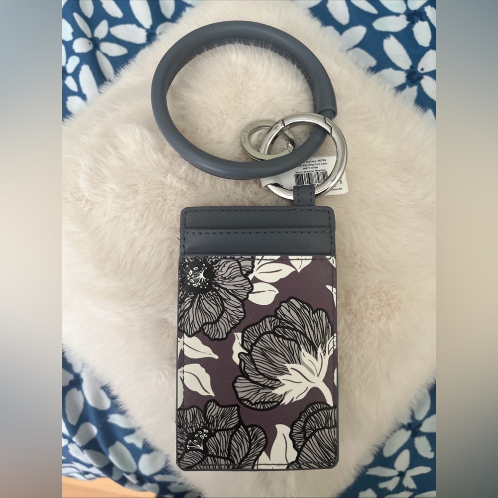 Vera Bradley Key Ring Card Case in Moonshadow Meadow